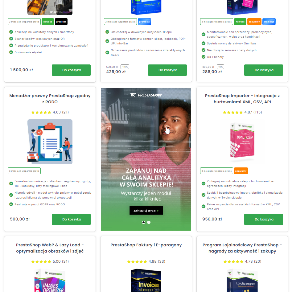 prestashop orduct list banner slider